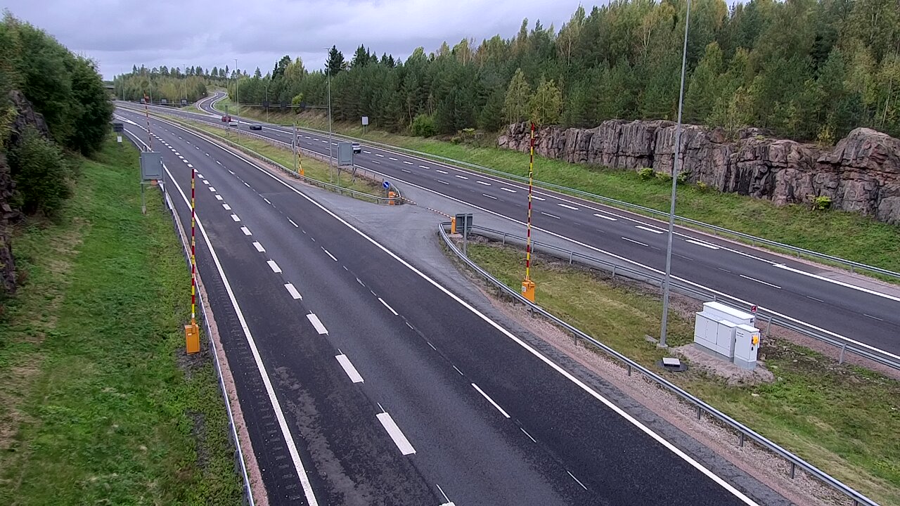 Kelikamerat Kuva Tie 1 Lohja, Tervakorpi, puomi länsi, Lohja, Uusimaa
