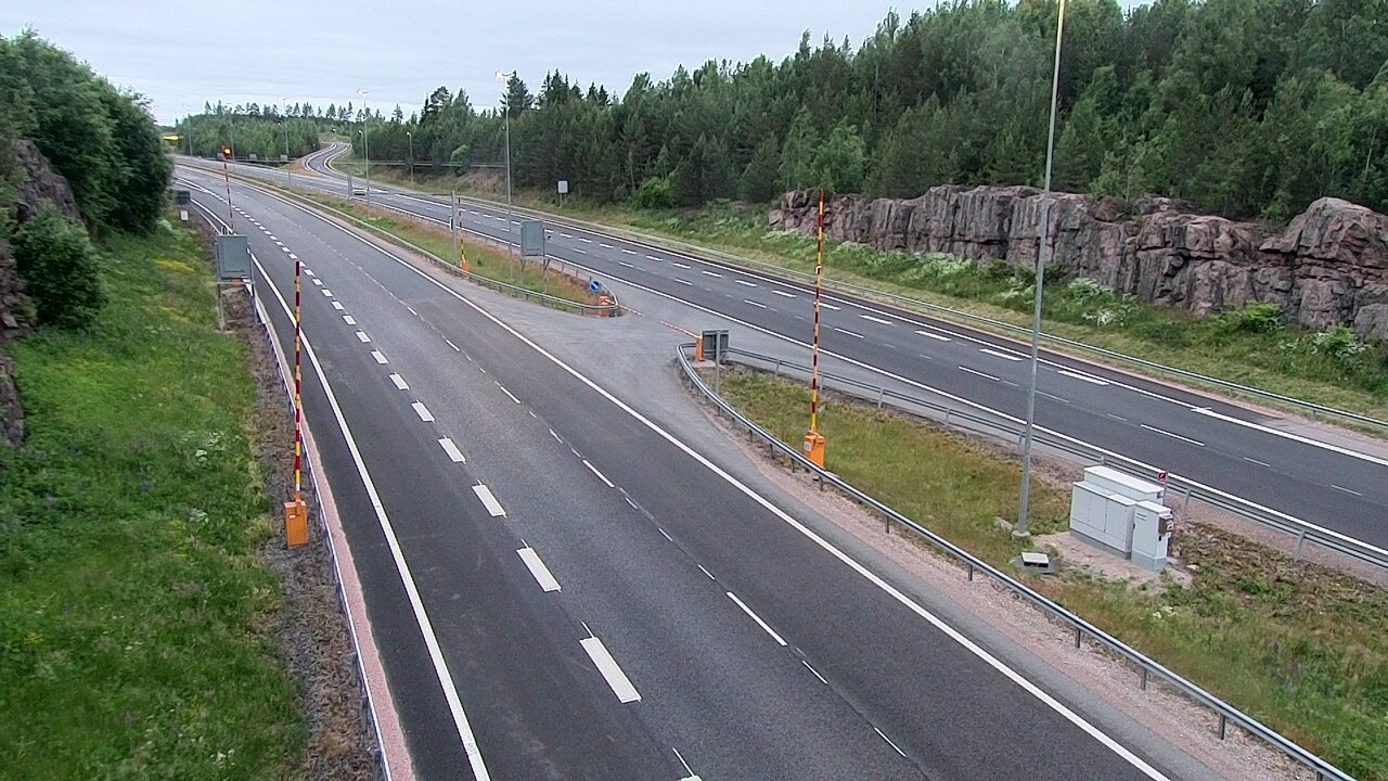 Kelikamerat Kuva Tie 1 Lohja, Tervakorpi, puomi länsi, Lohja, Uusimaa