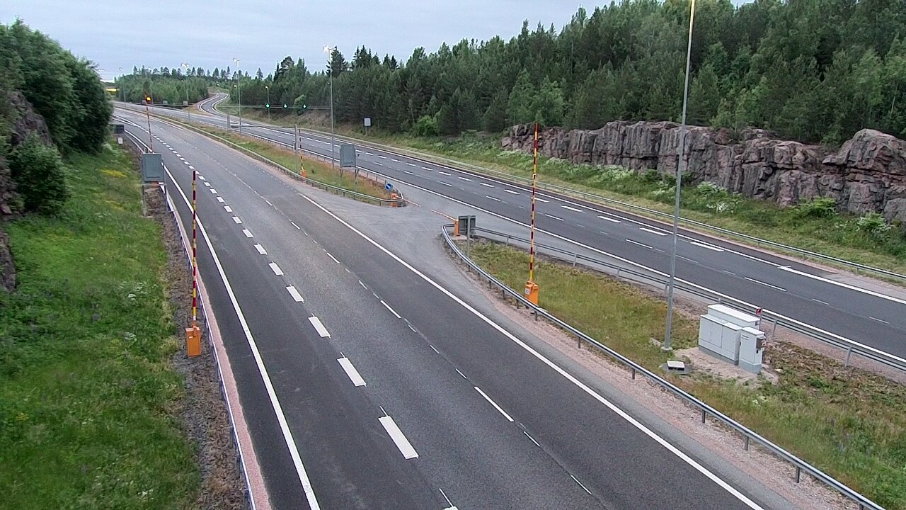 Kelikamerat Kuva Tie 1 Lohja, Tervakorpi, puomi länsi, Lohja, Uusimaa
