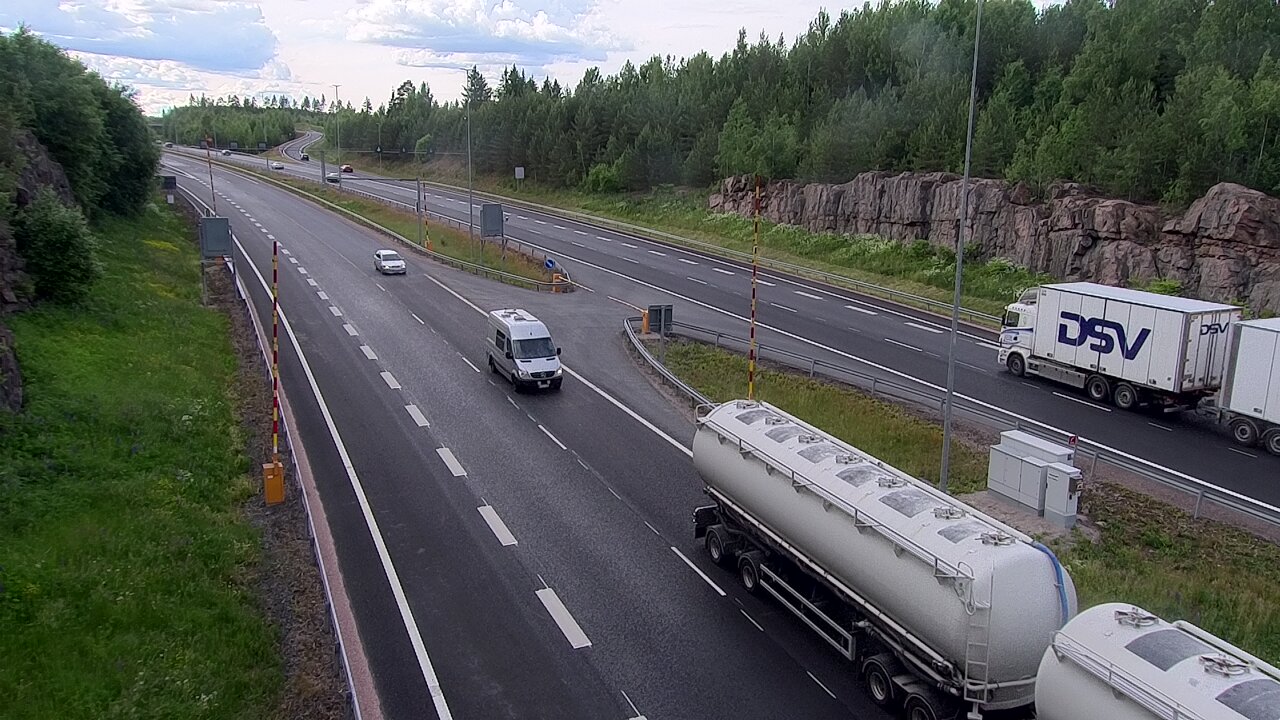 Kelikamerat Kuva Tie 1 Lohja, Tervakorpi, puomi länsi, Lohja, Uusimaa