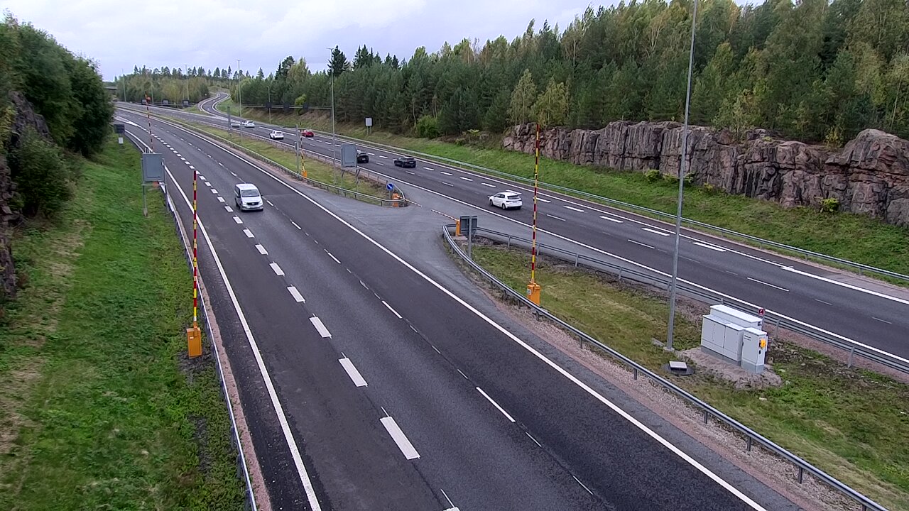 Kelikamerat Kuva Tie 1 Lohja, Tervakorpi, puomi länsi, Lohja, Uusimaa