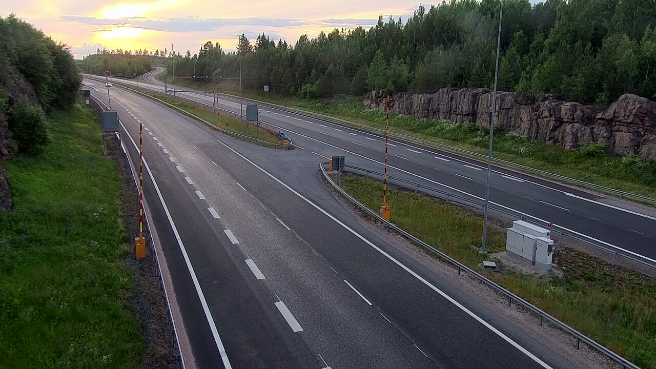 Kelikamerat Kuva Tie 1 Lohja, Tervakorpi, puomi länsi, Lohja, Uusimaa