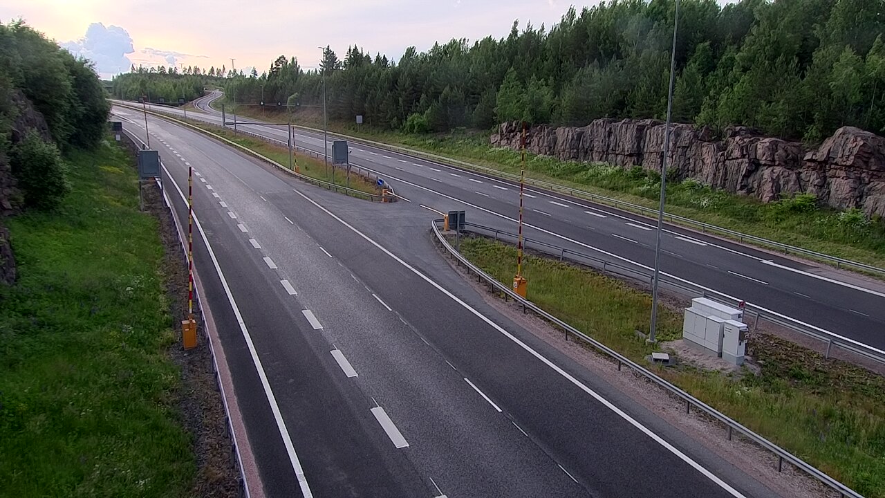 Kelikamerat Kuva Tie 1 Lohja, Tervakorpi, puomi länsi, Lohja, Uusimaa