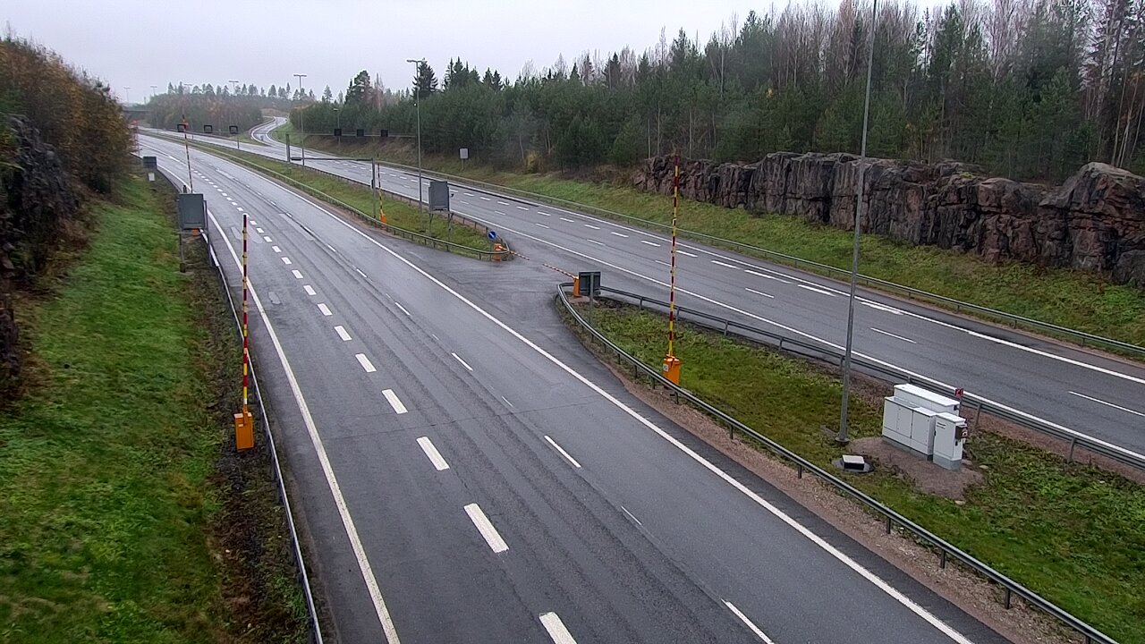 Kelikamerat Kuva Tie 1 Lohja, Tervakorpi, puomi länsi, Lohja, Uusimaa