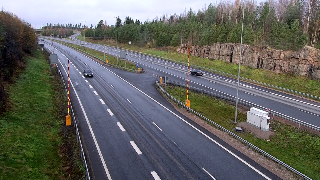 Kelikamerat Kuva Tie 1 Lohja, Tervakorpi, puomi länsi, Lohja, Uusimaa