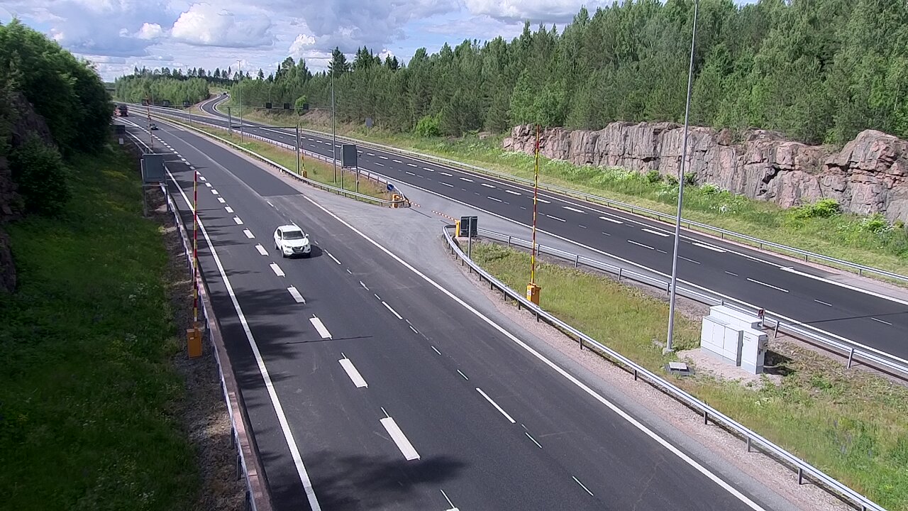 Kelikamerat Kuva Tie 1 Lohja, Tervakorpi, puomi länsi, Lohja, Uusimaa