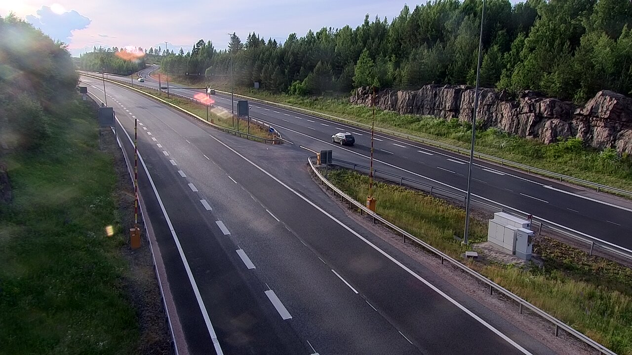 Kelikamerat Kuva Tie 1 Lohja, Tervakorpi, puomi länsi, Lohja, Uusimaa