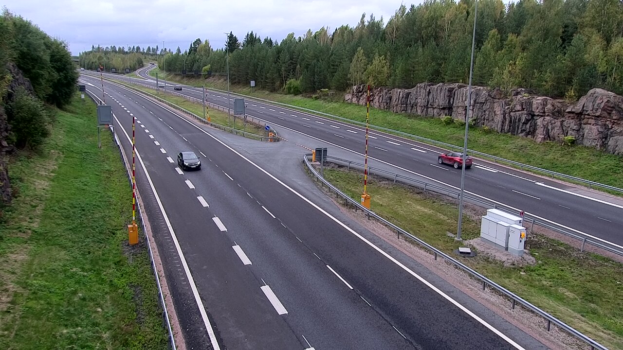 Kelikamerat Kuva Tie 1 Lohja, Tervakorpi, puomi länsi, Lohja, Uusimaa
