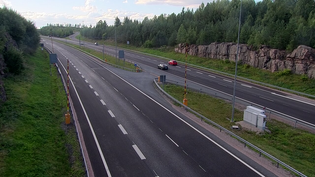Kelikamerat Kuva Tie 1 Lohja, Tervakorpi, puomi länsi, Lohja, Uusimaa