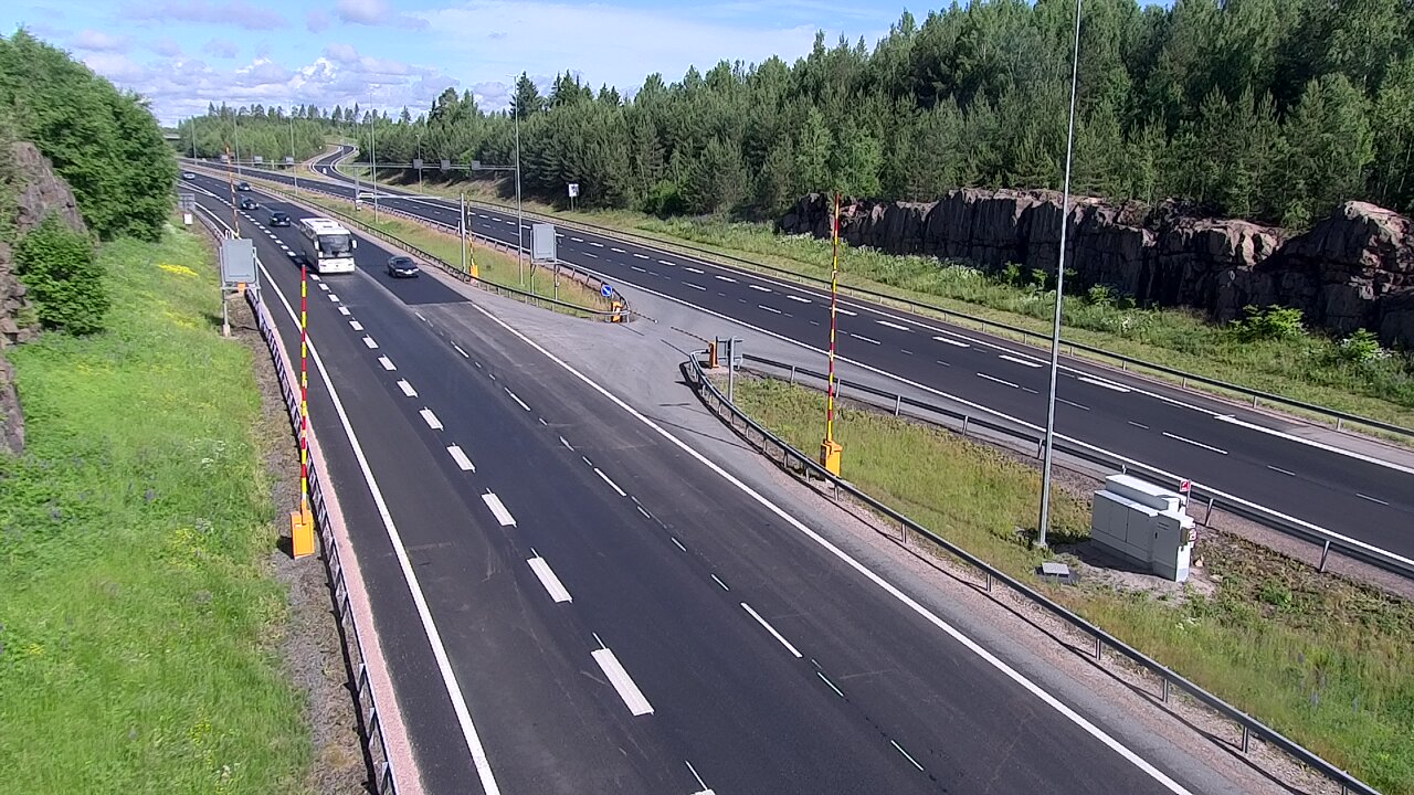 Kelikamerat Kuva Tie 1 Lohja, Tervakorpi, puomi länsi, Lohja, Uusimaa