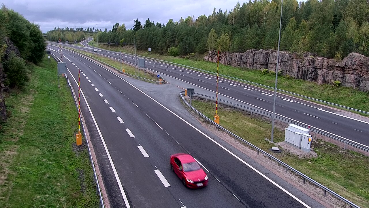 Kelikamerat Kuva Tie 1 Lohja, Tervakorpi, puomi länsi, Lohja, Uusimaa