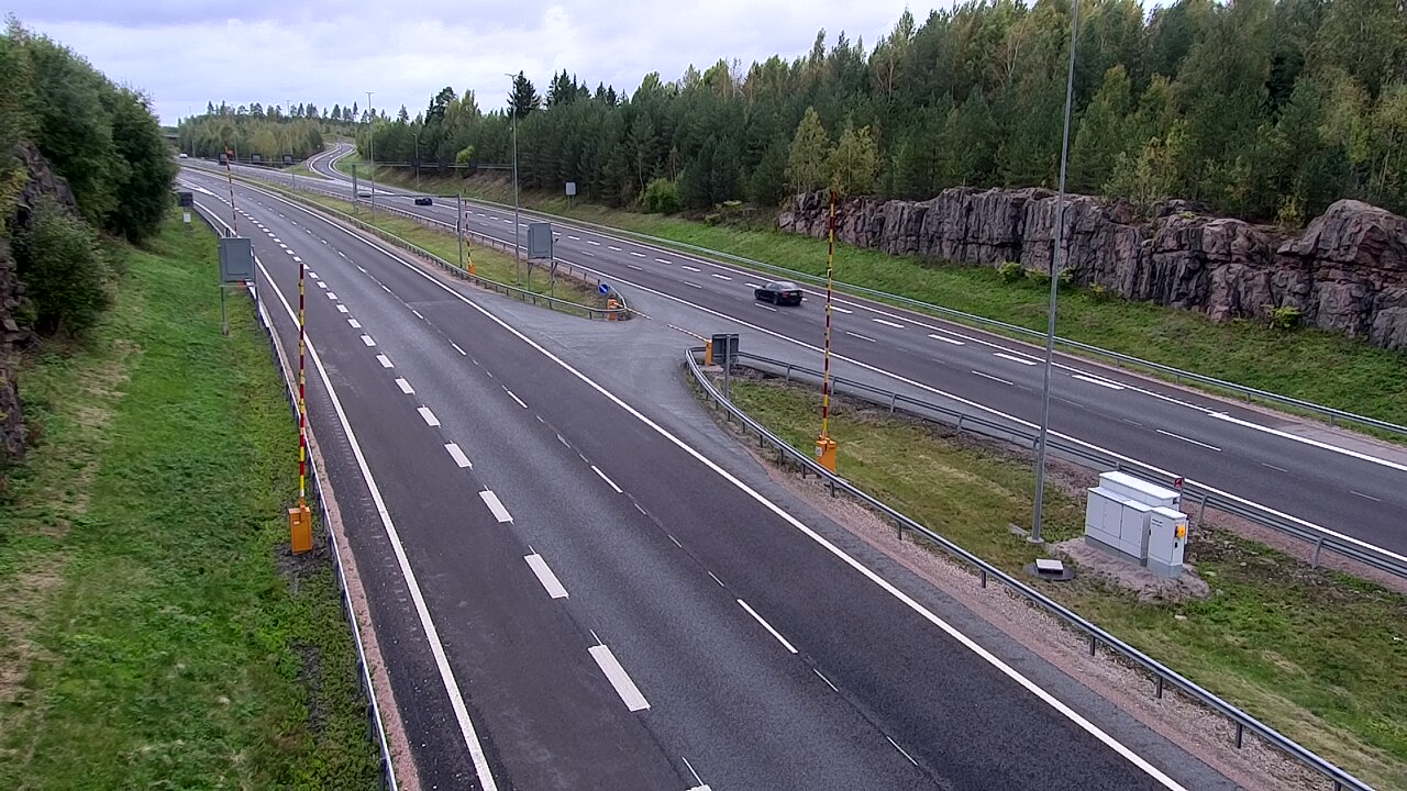 Kelikamerat Kuva Tie 1 Lohja, Tervakorpi, puomi länsi, Lohja, Uusimaa