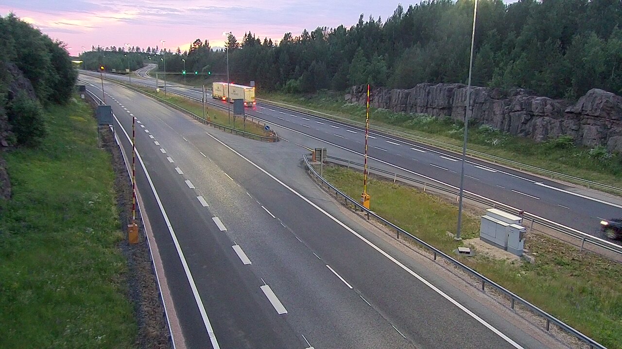Kelikamerat Kuva Tie 1 Lohja, Tervakorpi, puomi länsi, Lohja, Uusimaa