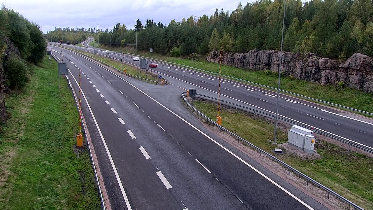 Kelikamerat Kuva Tie 1 Lohja, Tervakorpi, puomi länsi, Lohja, Uusimaa