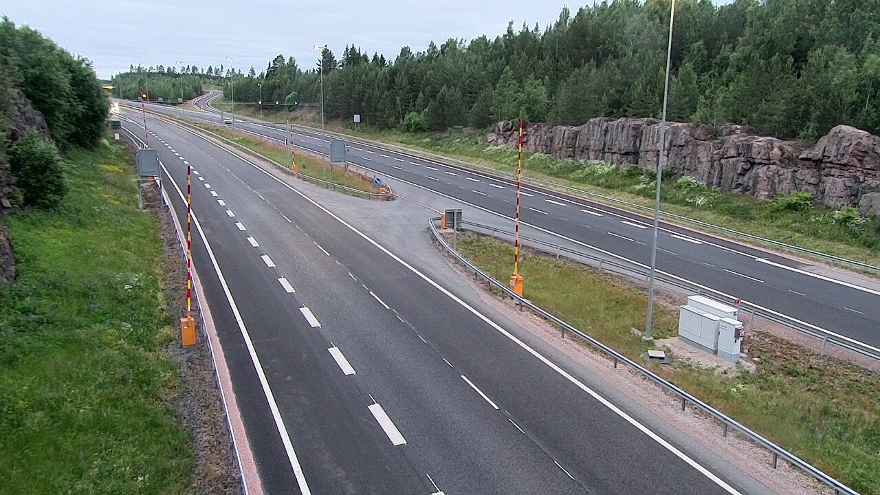 Kelikamerat Kuva Tie 1 Lohja, Tervakorpi, puomi länsi, Lohja, Uusimaa