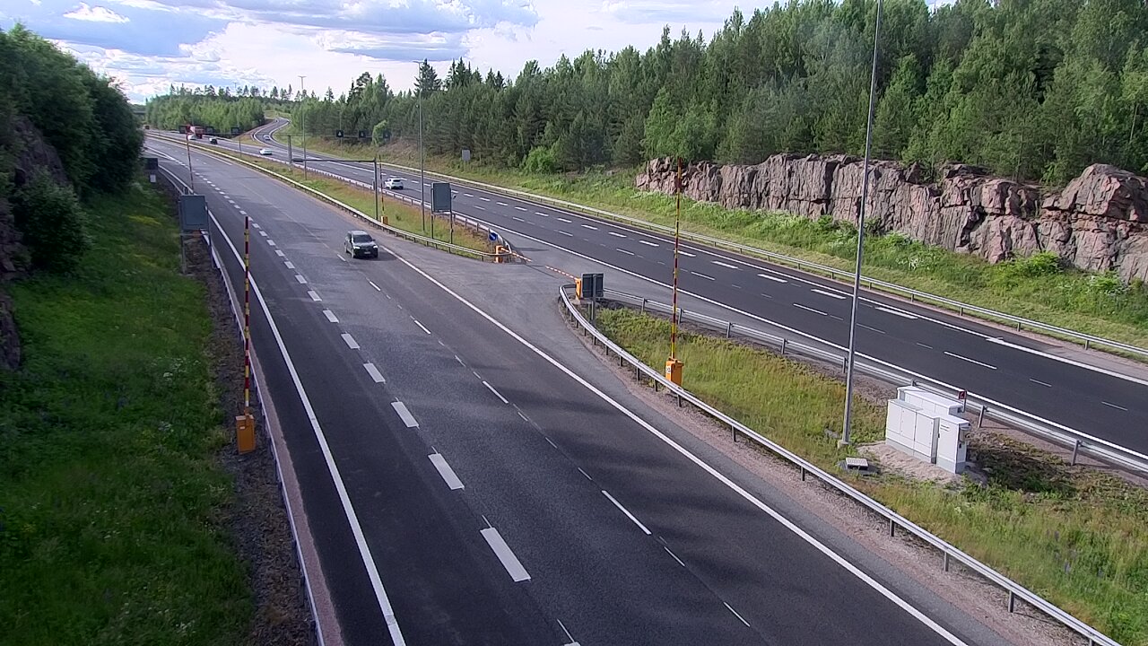 Kelikamerat Kuva Tie 1 Lohja, Tervakorpi, puomi länsi, Lohja, Uusimaa