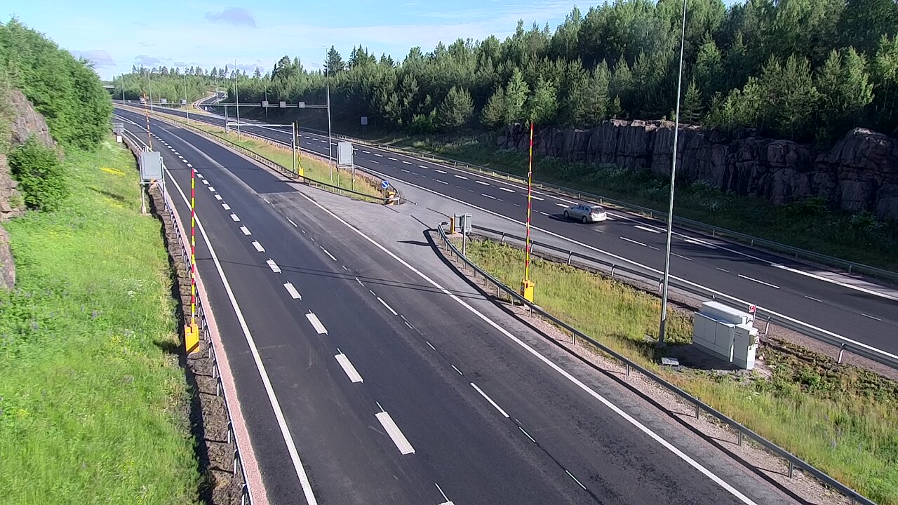 Kelikamerat Kuva Tie 1 Lohja, Tervakorpi, puomi länsi, Lohja, Uusimaa