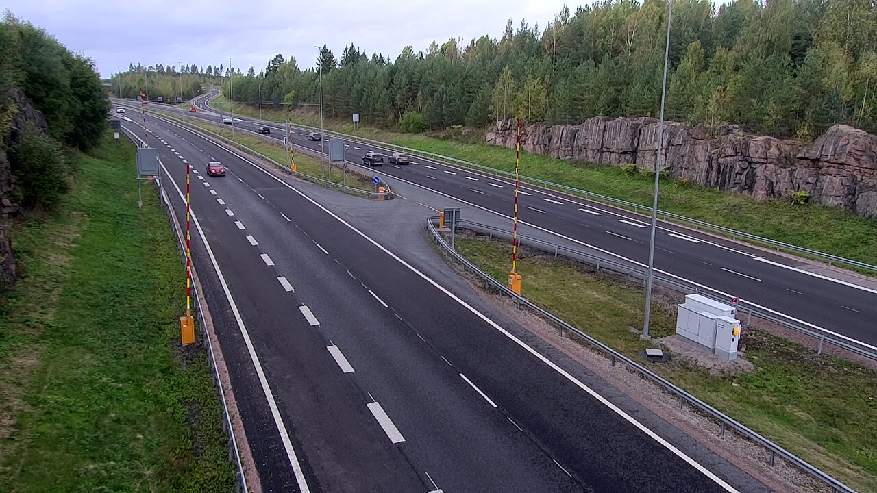 Kelikamerat Kuva Tie 1 Lohja, Tervakorpi, puomi länsi, Lohja, Uusimaa