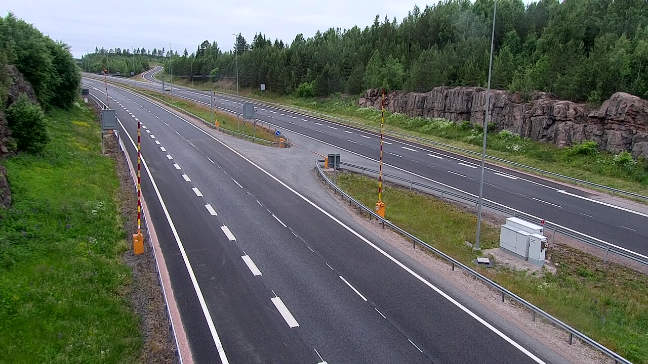 Kelikamerat Kuva Tie 1 Lohja, Tervakorpi, puomi länsi, Lohja, Uusimaa