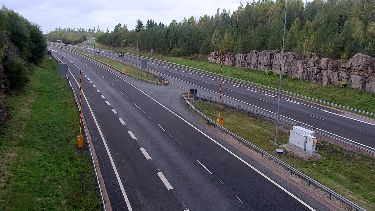 Kelikamerat Kuva Tie 1 Lohja, Tervakorpi, puomi länsi, Lohja, Uusimaa