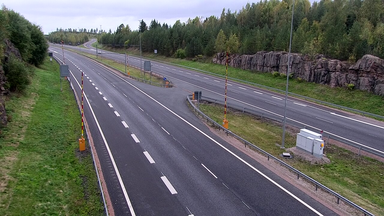 Kelikamerat Kuva Tie 1 Lohja, Tervakorpi, puomi länsi, Lohja, Uusimaa