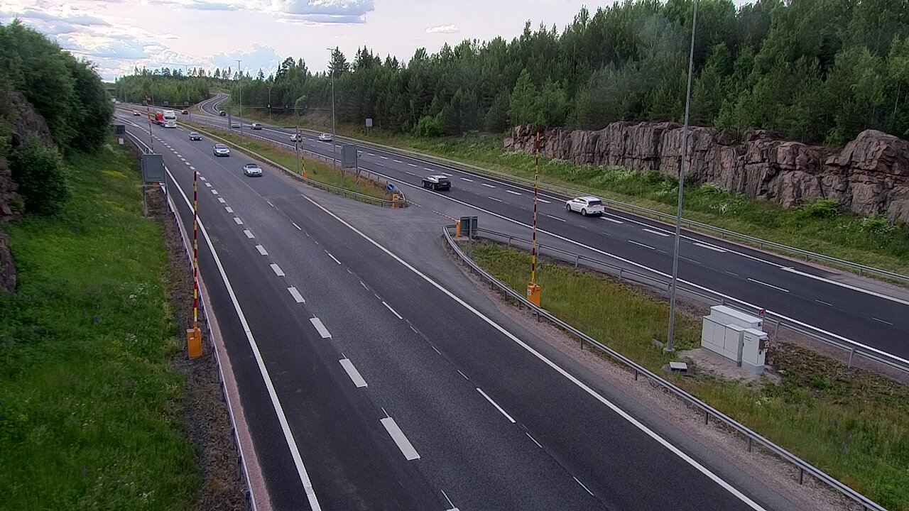 Kelikamerat Kuva Tie 1 Lohja, Tervakorpi, puomi länsi, Lohja, Uusimaa