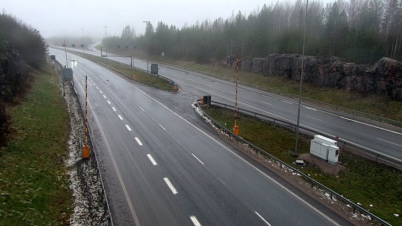 Kelikamerat Kuva Tie 1 Lohja, Tervakorpi, puomi länsi, Lohja, Uusimaa