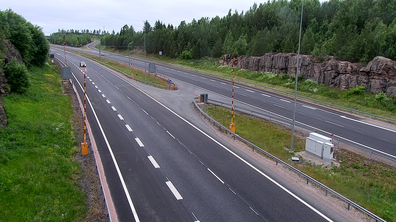 Kelikamerat Kuva Tie 1 Lohja, Tervakorpi, puomi länsi, Lohja, Uusimaa