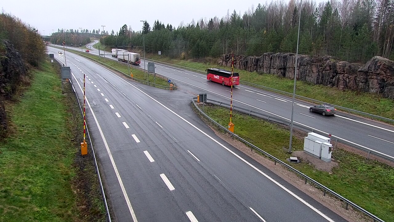 Kelikamerat Kuva Tie 1 Lohja, Tervakorpi, puomi länsi, Lohja, Uusimaa