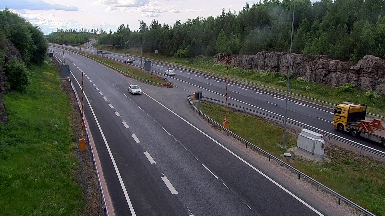 Kelikamerat Kuva Tie 1 Lohja, Tervakorpi, puomi länsi, Lohja, Uusimaa