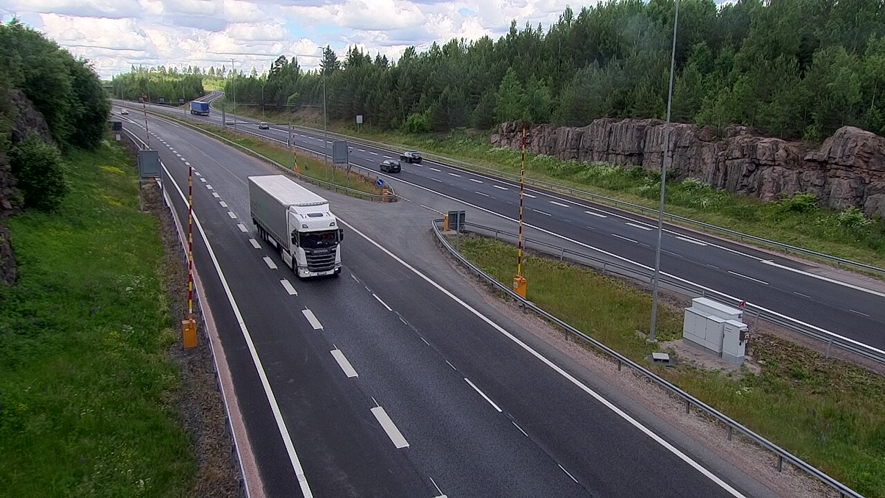 Kelikamerat Kuva Tie 1 Lohja, Tervakorpi, puomi länsi, Lohja, Uusimaa