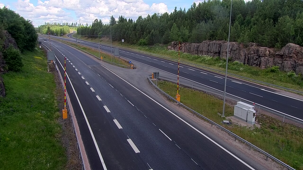 Kelikamerat Kuva Tie 1 Lohja, Tervakorpi, puomi länsi, Lohja, Uusimaa