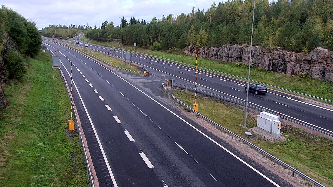 Kelikamerat Kuva Tie 1 Lohja, Tervakorpi, puomi länsi, Lohja, Uusimaa