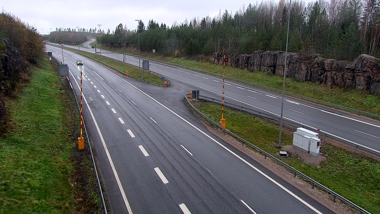 Kelikamerat Kuva Tie 1 Lohja, Tervakorpi, puomi länsi, Lohja, Uusimaa