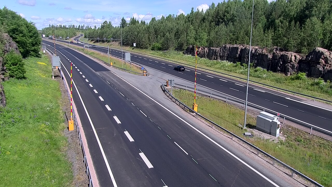 Kelikamerat Kuva Tie 1 Lohja, Tervakorpi, puomi länsi, Lohja, Uusimaa