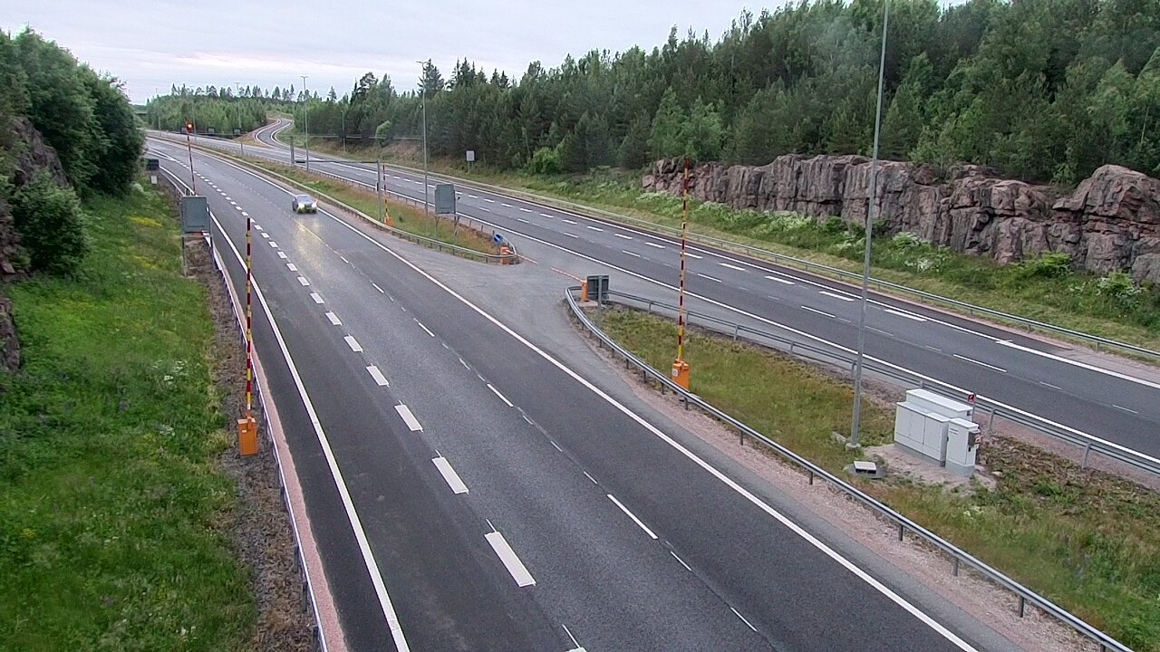 Kelikamerat Kuva Tie 1 Lohja, Tervakorpi, puomi länsi, Lohja, Uusimaa