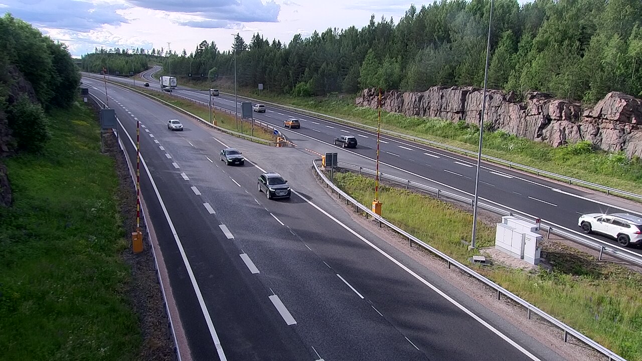 Kelikamerat Kuva Tie 1 Lohja, Tervakorpi, puomi länsi, Lohja, Uusimaa