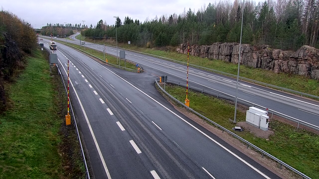 Kelikamerat Kuva Tie 1 Lohja, Tervakorpi, puomi länsi, Lohja, Uusimaa