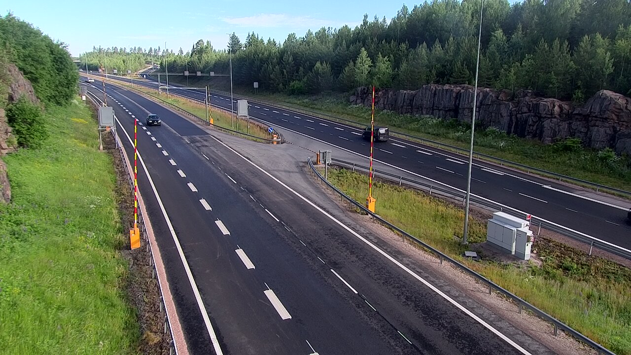 Kelikamerat Kuva Tie 1 Lohja, Tervakorpi, puomi länsi, Lohja, Uusimaa