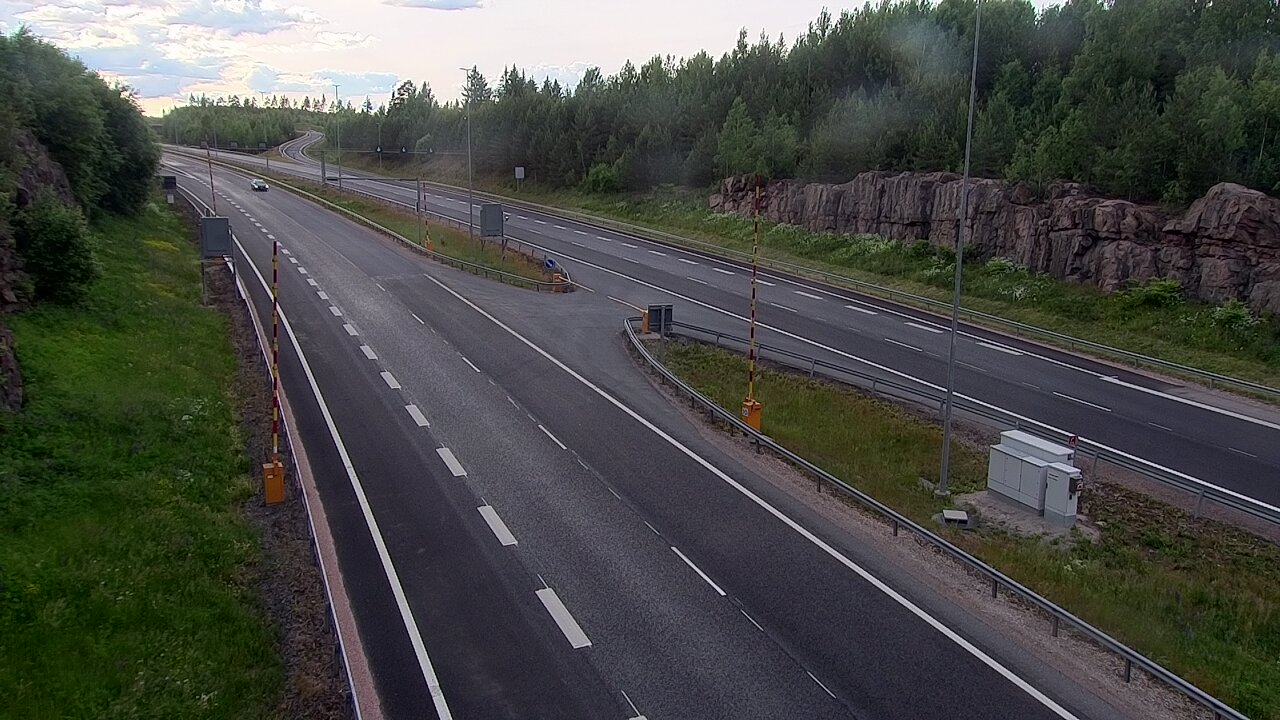 Kelikamerat Kuva Tie 1 Lohja, Tervakorpi, puomi länsi, Lohja, Uusimaa