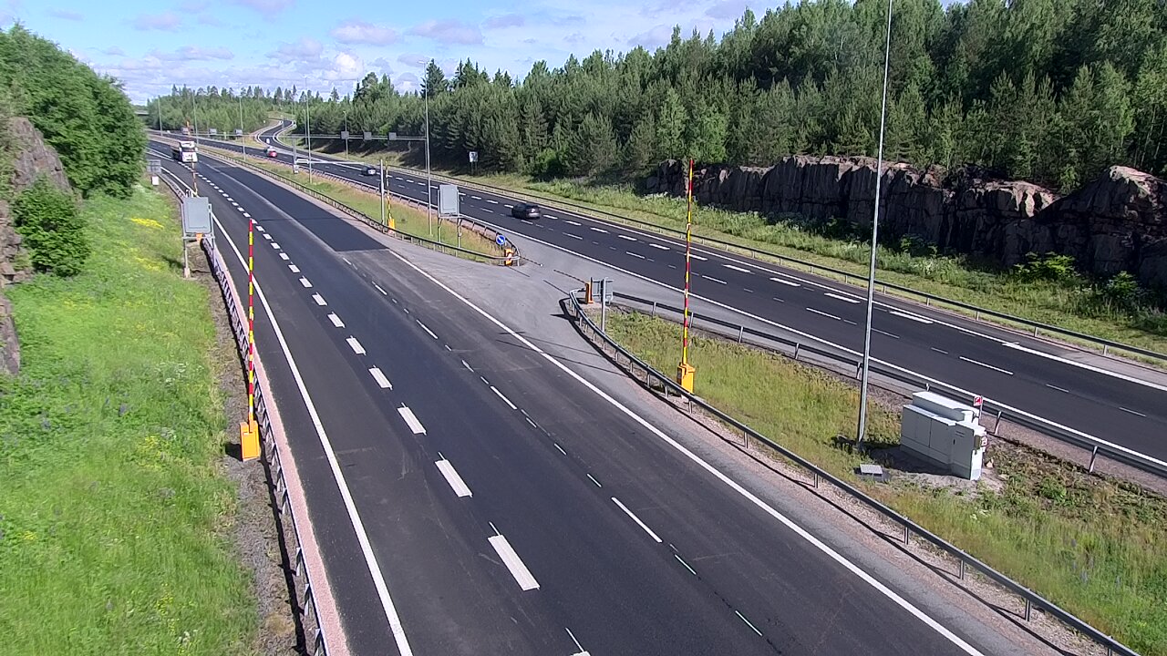 Kelikamerat Kuva Tie 1 Lohja, Tervakorpi, puomi länsi, Lohja, Uusimaa