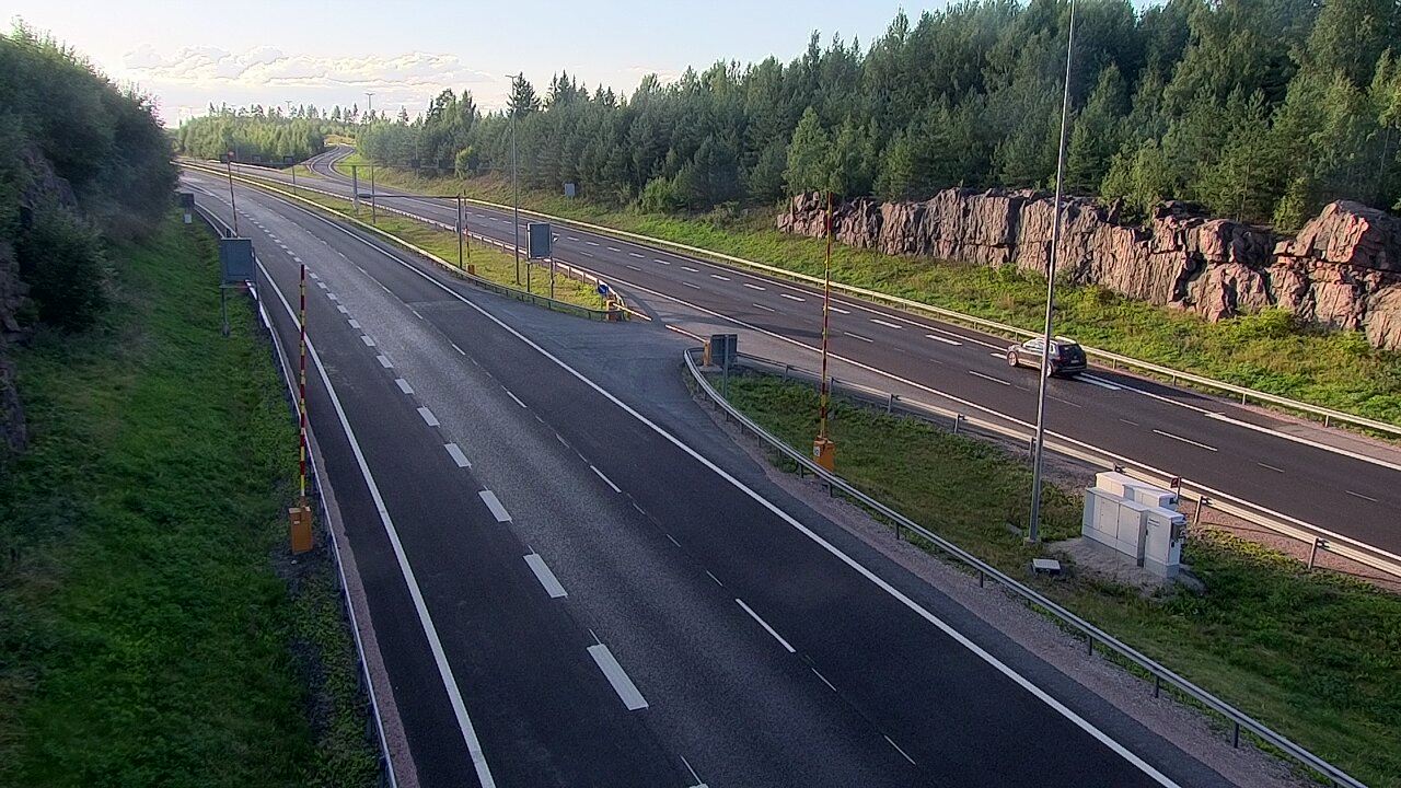 Kelikamerat Kuva Tie 1 Lohja, Tervakorpi, puomi länsi, Lohja, Uusimaa