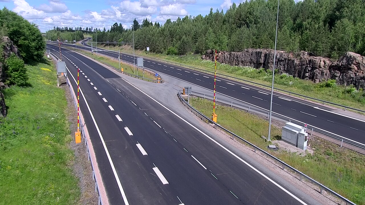 Kelikamerat Kuva Tie 1 Lohja, Tervakorpi, puomi länsi, Lohja, Uusimaa