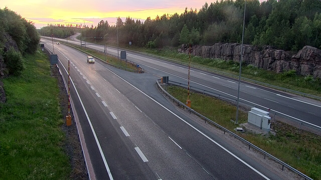 Kelikamerat Kuva Tie 1 Lohja, Tervakorpi, puomi länsi, Lohja, Uusimaa