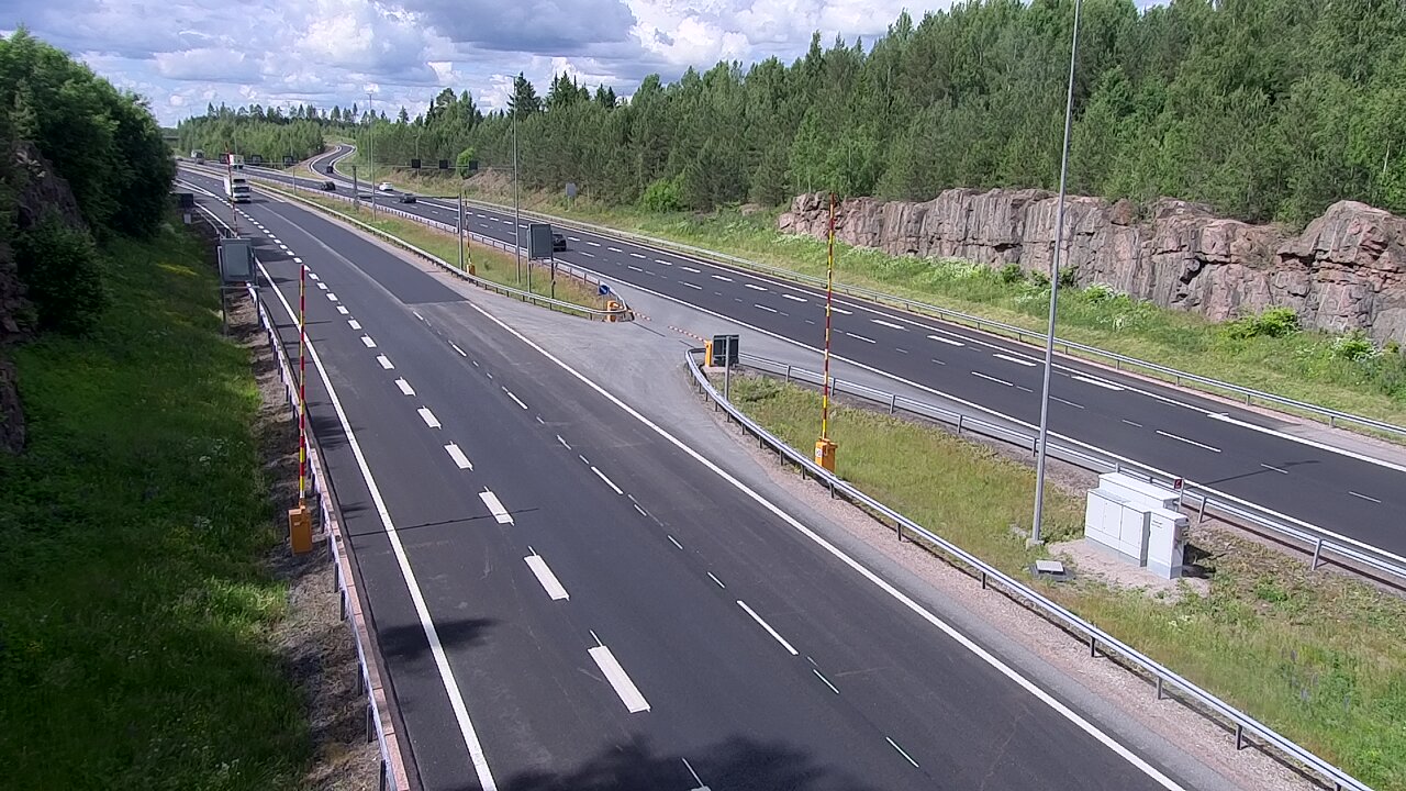 Kelikamerat Kuva Tie 1 Lohja, Tervakorpi, puomi länsi, Lohja, Uusimaa