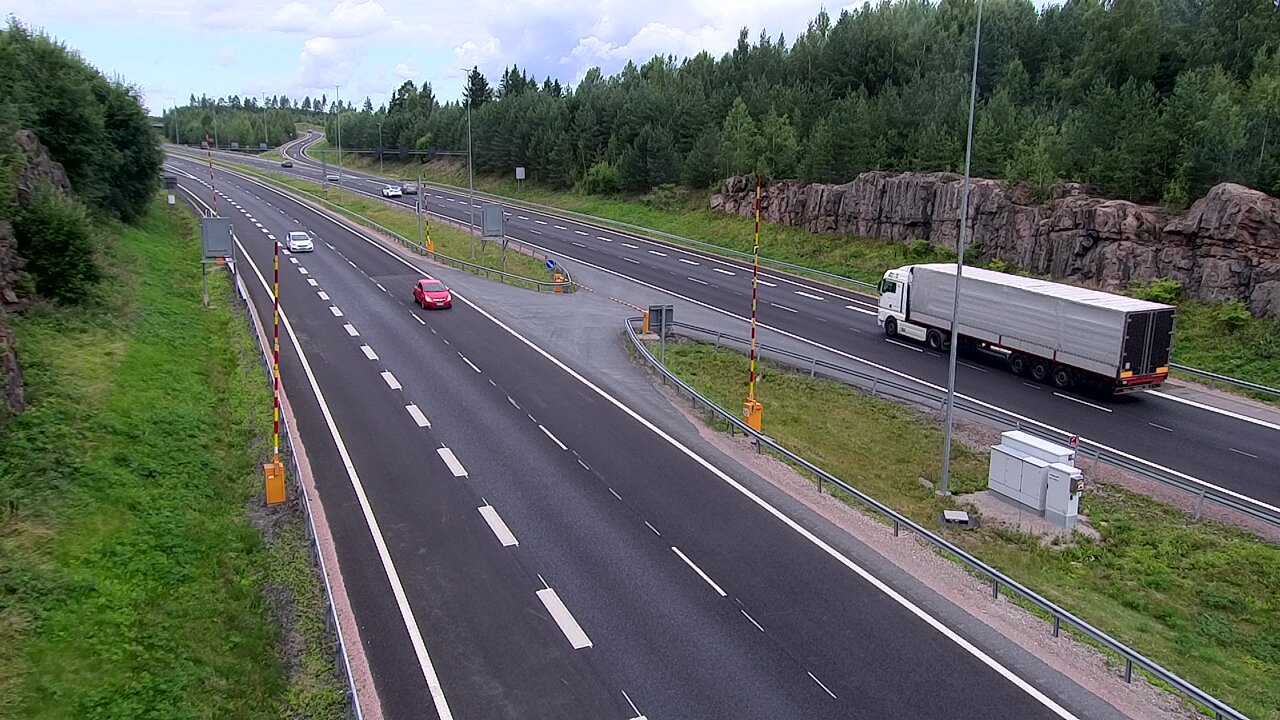 Kelikamerat Kuva Tie 1 Lohja, Tervakorpi, puomi länsi, Lohja, Uusimaa