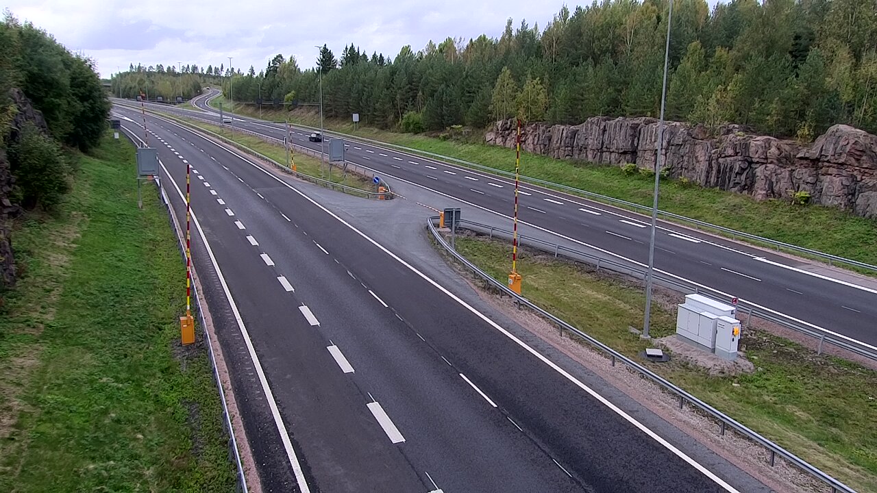 Kelikamerat Kuva Tie 1 Lohja, Tervakorpi, puomi länsi, Lohja, Uusimaa