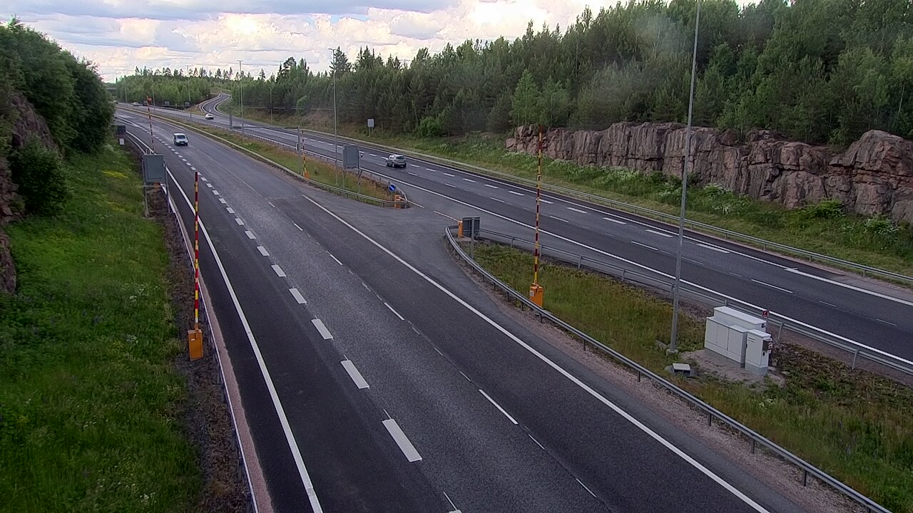 Kelikamerat Kuva Tie 1 Lohja, Tervakorpi, puomi länsi, Lohja, Uusimaa